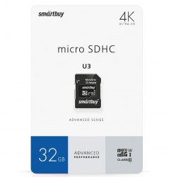 Карта памяти Smartbuy microSDHC U3 32GB AD